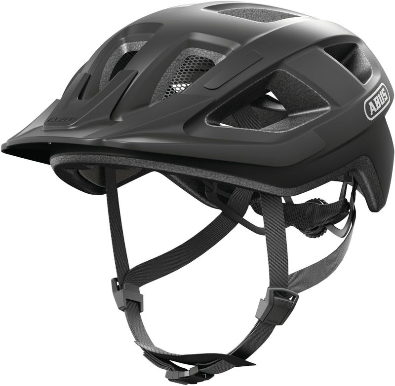 ABUS ADURO 3.0 Fietshelm, uniseks, volwassenen, zwart (Velvet Black), L (58-62 cm)