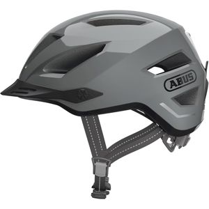 ABUS Pedelec 2.0 cityhelm - fietshelm met achterlicht en regenkap - voor stadsverkeer - voor mannen en vrouwen - grijs, maat M