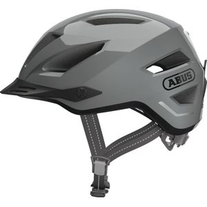 ABUS Pedelec 2.0 cityhelm - fietshelm met achterlicht en regenkap - voor stadsverkeer - voor mannen en vrouwen - grijs, maat L