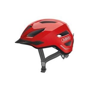ABUS Pedelec 2.0 cityhelm - fietshelm met achterlicht en regenkap - voor stadsverkeer - voor mannen en vrouwen - rood, maat L