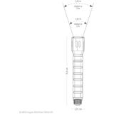 ABUS LED zaklamp TL-515 - klein, licht, handig - dimbaar en met grote lichtbundel - voor buiten (IP klasse 44) en geschikt voor binnen, horizon-grijs