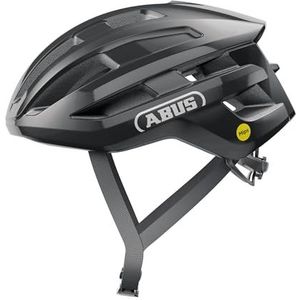 ABUS PowerDome MIPS racefietshelm - lichte fietshelm met slim ventilatiesysteem en impactbescherming - Made in Italy - voor mannen en vrouwen - zwart, maat M