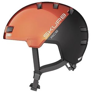 ABUS Skurb ACE stadshelm - stijlvolle fietshelm voor dagelijks gebruik, skaten, BMX of longboard - oranje, maat L