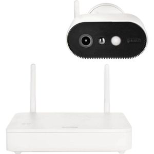 ABUS Accucamera Pro met basisstation – bewakingscamera met persoonsherkenning, incl. wit licht led, intercomfunctie & gratis mobiele app (PPIC91000)