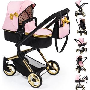 Bayer Design - Combi Poppenwagen Neo Vario - Zwart Roze Goud