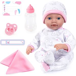 Bayer Design 93827AB Reborn pop, babypop, pasgeborene, realistisch, als echt, fopspeen, fles, deken