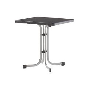 SIEGER 231/ Boulevard klaptafel, 70x70 cm, grafiet/antraciet - zilver 488022