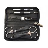 Pfeilring - Manicure Koffer - Zwart - Nappaleer - 5 Stuks