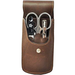 Pfeilring - Manicure Etui - Bruin - 3 Stuks - Nagelvijl, Pincet, Nagelschaar