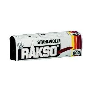 RAKSO Staalwol grof 5 | 200 g, 1 banderol, verwijderen boutmodder v. hout, verwijdert verfspatten op glas, vliegroest op gereedschap
