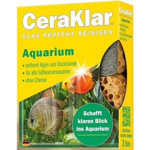 abrazo CeraKlar Lot de 2 nettoyants pour vitres d'aquarium - Anti-rayures - Pour aquariums d'eau douce et terrariums