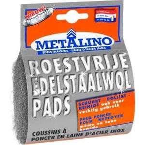 Metalino RVS staalwol pads extra fijn