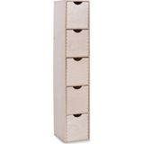 Zeller ladeblok bureau - 5 lades - 21 x 18 x 87 cm - hout