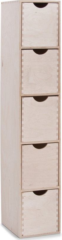Zeller ladeblok bureau - 5 lades - 21 x 18 x 87 cm - hout