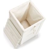Zeller - Wasmand - Wit - Hout - Met Deksel - Inhoud 50 Liter