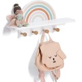 Zeller Present - Regenboog Wandkapstok - Kinderkamer - MDF - Grenenhout