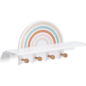 Zeller Present - Regenboog Wandkapstok - Kinderkamer - MDF - Grenenhout