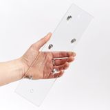Sleutelrek transparant glas voor 5 sleutels 30 cm - Zeller - Huisbenodigdheden - Sleutels ophangen - Sleutelrekjes - Doorzichtig glazen sleutelrek