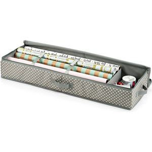 Zeller Present - Opbergtas - Grijs - Polyester - Voor Cadeaupapier
