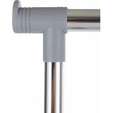 Zeller - Kledingrek - Grijs - Metaal - Verstelbare Hoogte