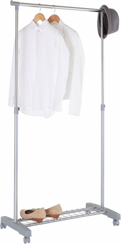 Zeller - Kledingrek - Grijs - Metaal - Verstelbare Hoogte