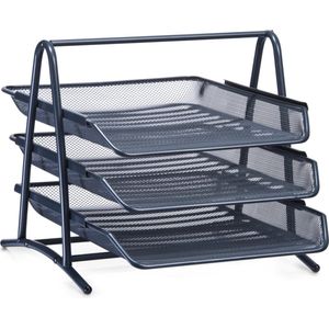 Zeller - Brievenbak - Grijs - Metaal - 3-vaks Organizer