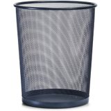 Zeller Prullenmand - antraciet - draadmetaal - 29 x 35 cm - prullenbak - mesh