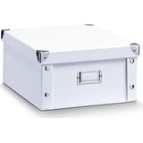 Zeller 17763 Opbergdoos White Stripe - Karto - Deco - Ca. 31 X 26 X 14 cm