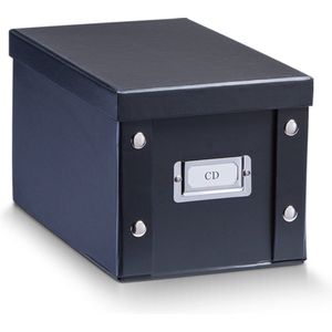 Zeller 17938 CD-box, karton, 16 x 28 x 15 cm, zwart