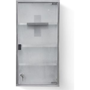 Zeller, medicijnkastje, metaal, wit, Medicine Depot, Medicine Cabinet, 30 x 12 x 60 cm