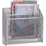 Zeller - Tijdschriftenrek - Grijs - Metaal - 3 Vakken