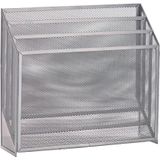 Zeller - Tijdschriftenrek - Grijs - Metaal - 3 Vakken