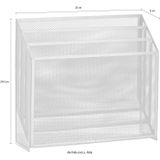 Zeller - Tijdschriftenrek - Grijs - Metaal - 3 Vakken