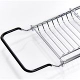 Zeller Badrekje - uitschuifbaar - zilverkleurig - tot 76 cm - badplank