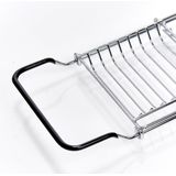 Zeller Badrekje - uitschuifbaar - zilverkleurig - tot 76 cm - badplank