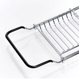 Zeller Badrekje - uitschuifbaar - zilverkleurig - tot 76 cm - badplank