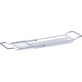 Zeller Badrekje - uitschuifbaar - zilverkleurig - tot 76 cm - badplank