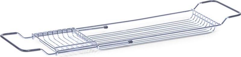 Zeller Badrekje - uitschuifbaar - zilverkleurig - tot 76 cm - badplank
