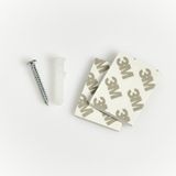 Zeller - Wattenschijfjeshouder - Badkameraccessoire - Wit - ABS Kunststof en Bamboe