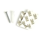 Zeller - Wattenschijfjeshouder - Badkameraccessoire - Wit - ABS Kunststof en Bamboe