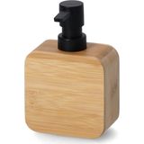 Zeller Zeeppompje/dispenser - luxe kwaliteit bamboe hout - 15 cm