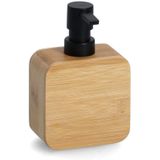 Zeller Zeeppompje/dispenser - luxe kwaliteit bamboe hout - 15 cm