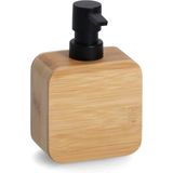 Zeller Zeeppompje/dispenser - luxe kwaliteit bamboe hout - 15 cm