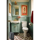 Zeller Prullenbak/pedaalemmer - metaal/kunststof - 5L - zwart - soft close - 29 x 14 cm