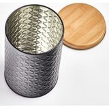 Zeller bewaar/voorraad blikken - 1x stuks - zwart - 30,5 x 38 cm - 2L