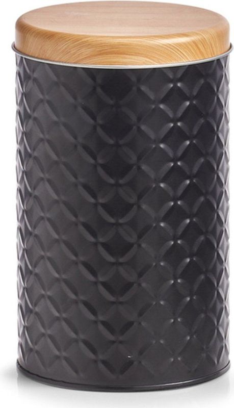 Zeller bewaar/voorraad blikken - 1x stuks - zwart - 30,5 x 38 cm - 2L