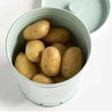 Zeller Aardappelbak - met deksel - metaal - mintgroen - 21 cm - 6.5L