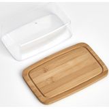 Zeller, Boterbel, bamboe/kunststof, Kaas Opbergdoos, ca. 19 x 12,5 x 6 cm