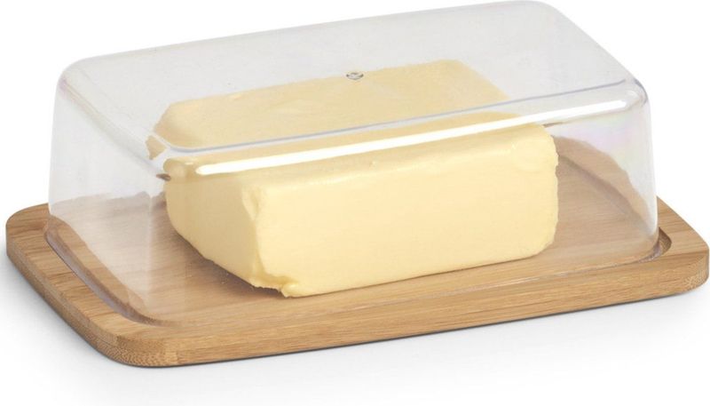 Zeller, Boterbel, bamboe/kunststof, Kaas Opbergdoos, ca. 19 x 12,5 x 6 cm