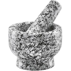 Vijzel met stamper graniet grijs D9 x H6,5 cm - Kruiden maler - Specerijen maler